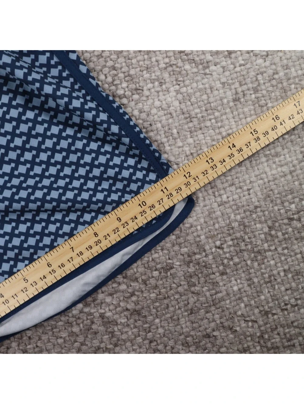 Fair Harbor The Anchor Swim Trunks Men's XL Blue Geometric Diamond 8